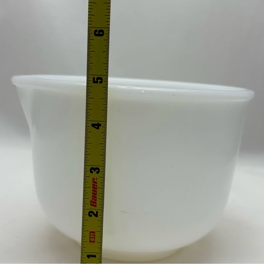 VTG Glasbake 20CJ Milk Glass Bowl For Sunbeam Stand Mixer White